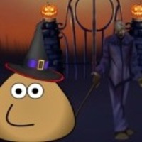Pou Halloween House