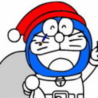 Doraemon Coloring Papa Noel