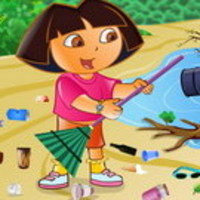 Ecofreak Dora Cleaning Beach
