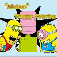 Minions Thirsty Coloring