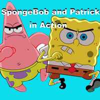 Spongebob And Patrick In Action