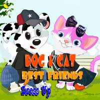 Dog & Cat Best Friends Dress Up