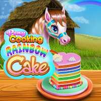 Pony Cooking Rainbow Cake
