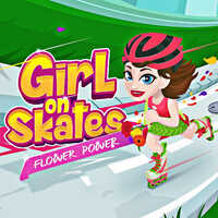 Girl On Skates Flower Power